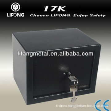 Small steel safe box with mechanical key